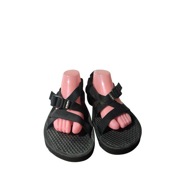 TEVA Men’s Sz 11 6815 Black Fabric Adjustable Chaco Like Strap Sport Sandals - Picture 3 of 8